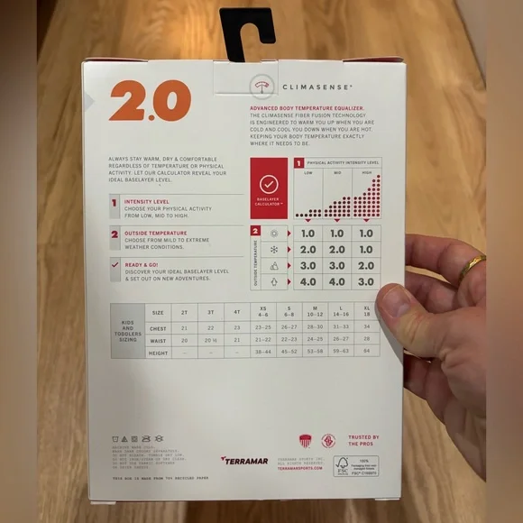 Terramar NWT Free Ride Heritage Thermal Baselayer 2-Piece Set- 2T - Picture 5 of 8